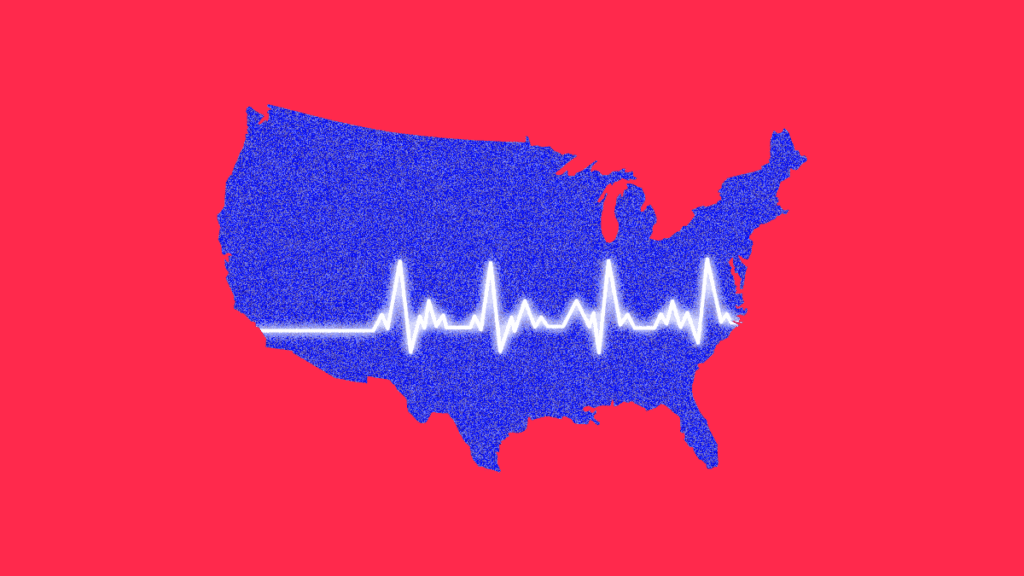 America pulse line graphic